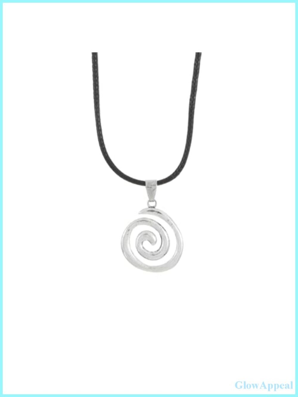 Chunky Spiral Swirl Necklace Alloy Double-Layered Leather Cord Adjustable Choker